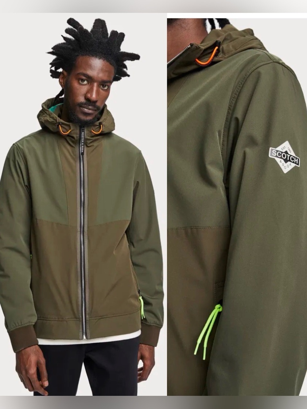 Scotch & Soda Hooded Nylon Jacket , size M